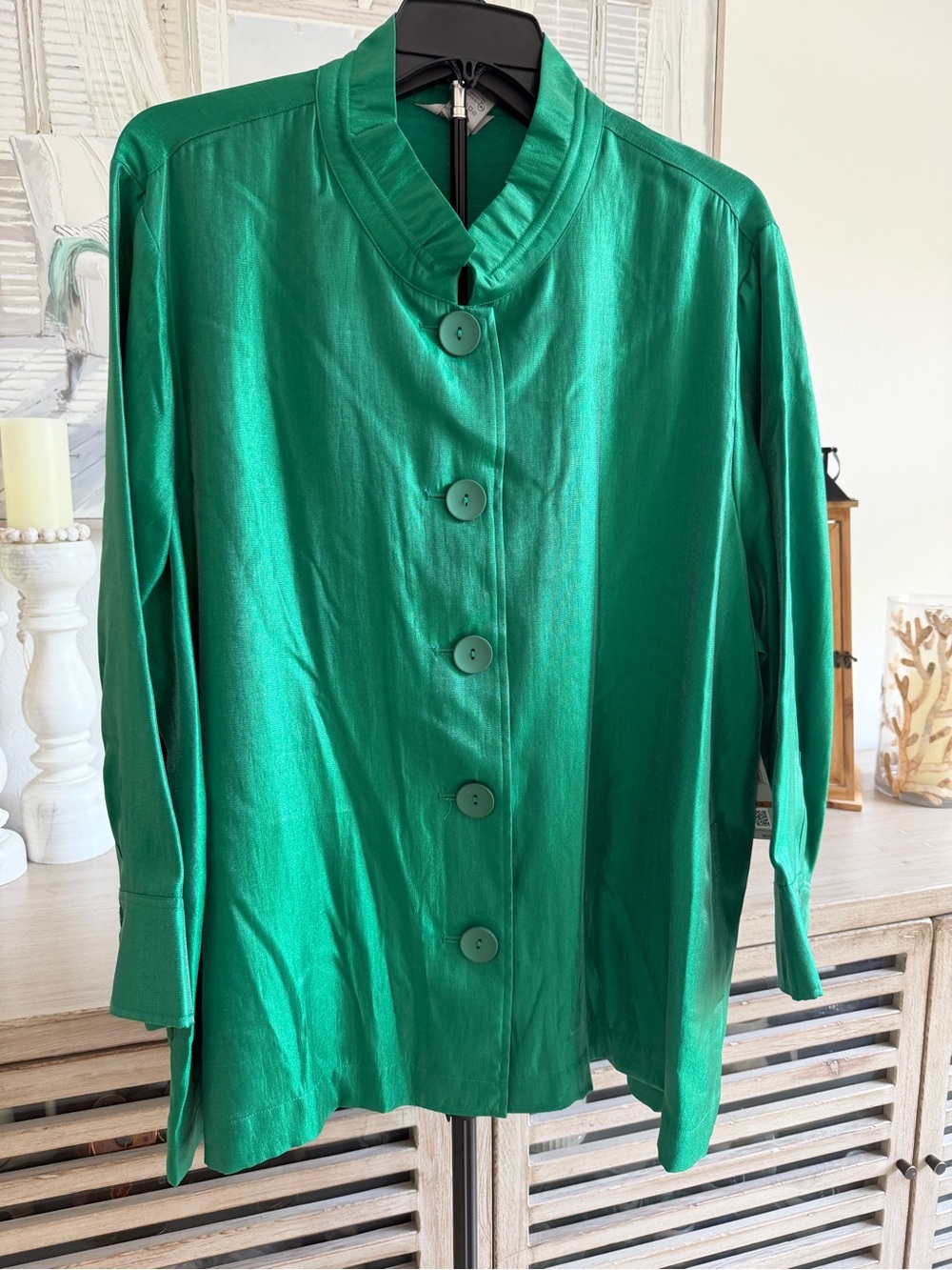 Multiples Plus Size Button Up Jacket - Picture 1 of 7